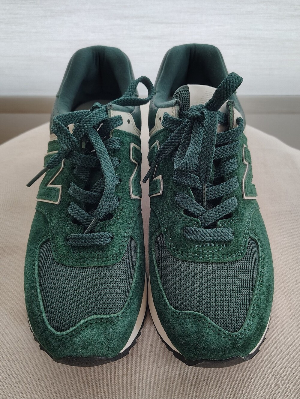 New Balance 574+ Platform Retro Running Shoes/Sneakers -Green Sz 7.5 - Picture 3 of 10